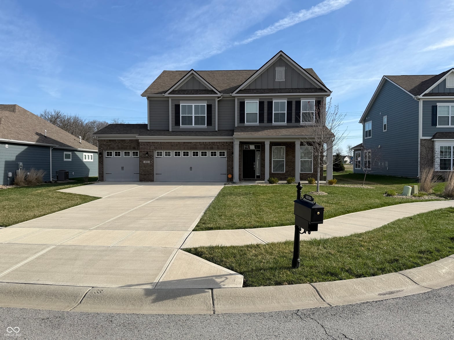 Front exterior at 4030 Omaha Drive, Bargersville, IN
