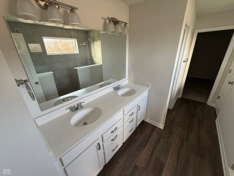 Primary bathroom at 4030 Omaha Drive, Bargersville, IN