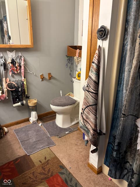Primary bathroom at 1207 Sugar Hill Drive, Rushville, IN