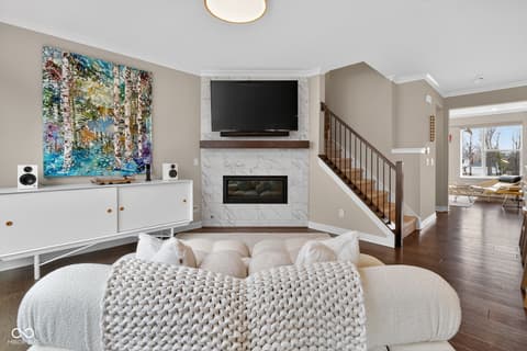 Living room at 11571 Huffington Street, Carmel, IN