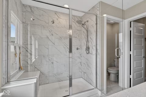 Primary bathroom at 11571 Huffington Street, Carmel, IN