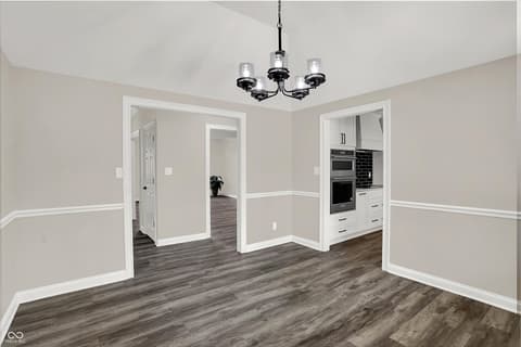 Dining room at 7419 Franklin Parke Boulevard, Indianapolis, IN