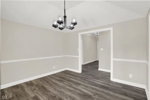 Dining room at 7419 Franklin Parke Boulevard, Indianapolis, IN
