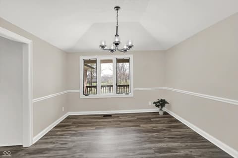Dining room at 7419 Franklin Parke Boulevard, Indianapolis, IN