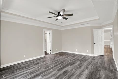 Primary bedroom at 7419 Franklin Parke Boulevard, Indianapolis, IN