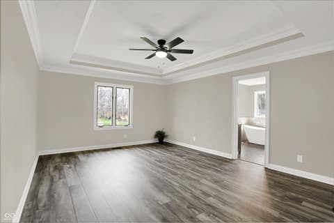Primary bedroom at 7419 Franklin Parke Boulevard, Indianapolis, IN