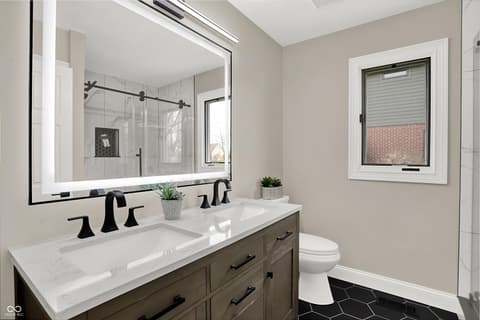Bathroom at 7419 Franklin Parke Boulevard, Indianapolis, IN