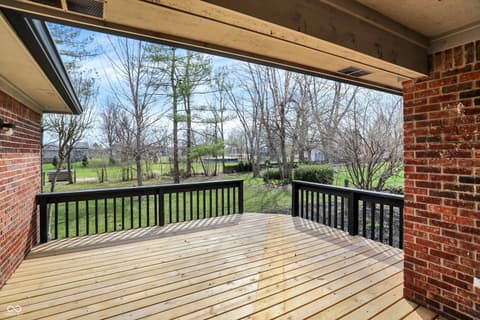 Outdoor living area at 7419 Franklin Parke Boulevard, Indianapolis, IN