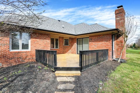 Outdoor living area at 7419 Franklin Parke Boulevard, Indianapolis, IN
