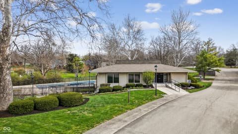 Front exterior at 7802 Mallard Way, Indianapolis, IN