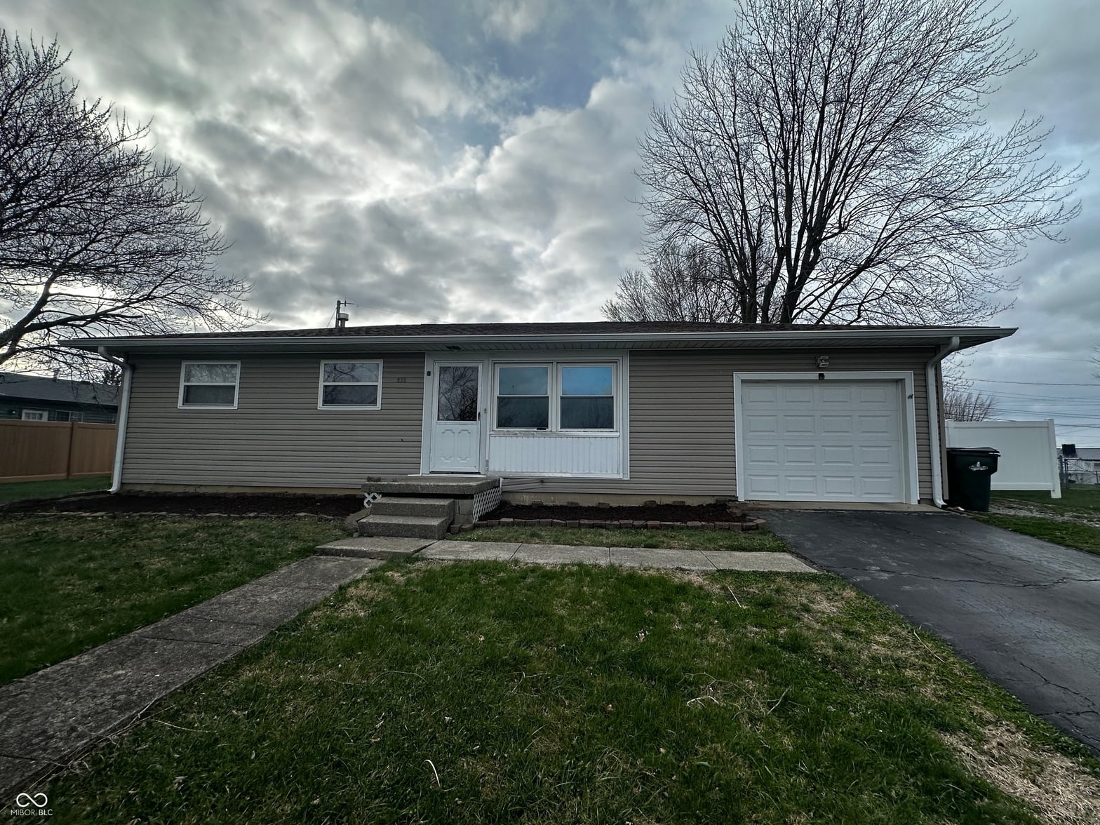 Front exterior at 608 E Greenview Drive, Greensburg, IN