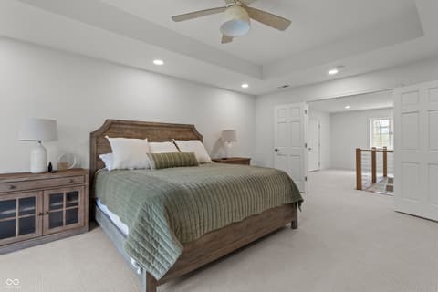 Primary bedroom at 96 Cedar Lane, Cicero, IN