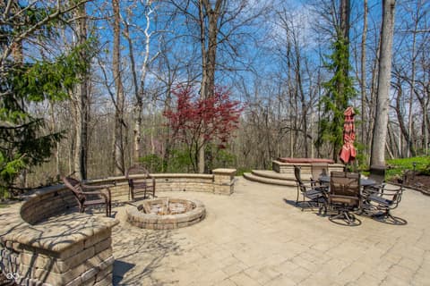 Outdoor living area at 12554 Fieldstone Place, Fishers, IN