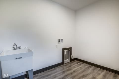 Laundry room at 18808 Cromarty Circle, Noblesville, IN — Clean utility room with modern sink and practical layout.