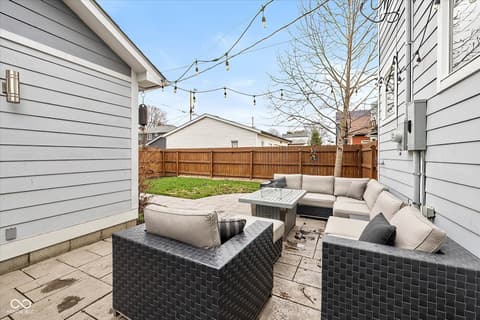Outdoor living area at 812 E Minnesota Street, Indianapolis, IN