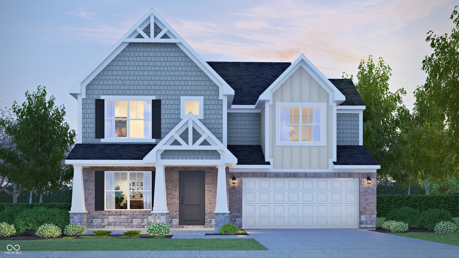 Front exterior at 6419 Enclave Boulevard, Whitestown, IN