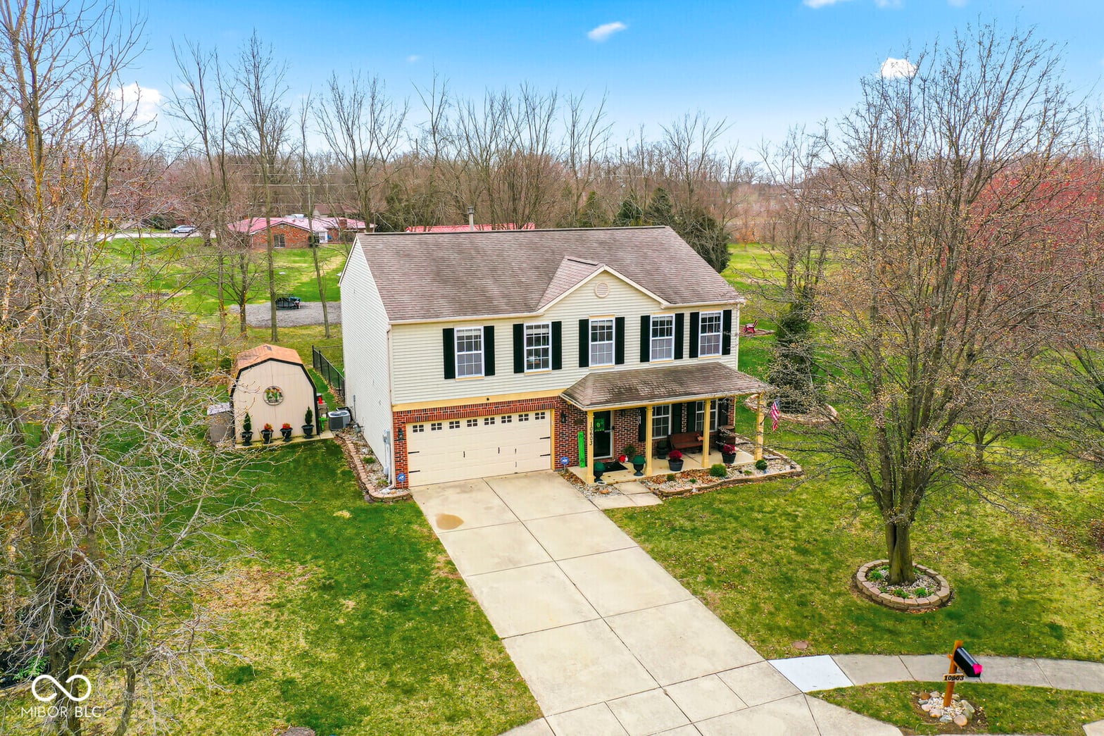 Front exterior at 10603 Howe Road, Fishers, IN