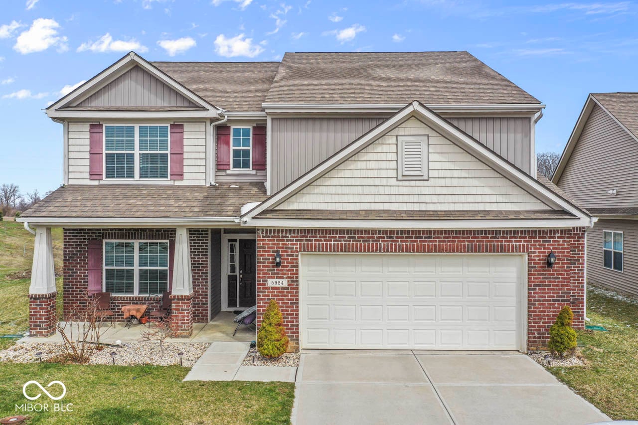 Front exterior at 5924 Wintersweet Lane, Whitestown, IN