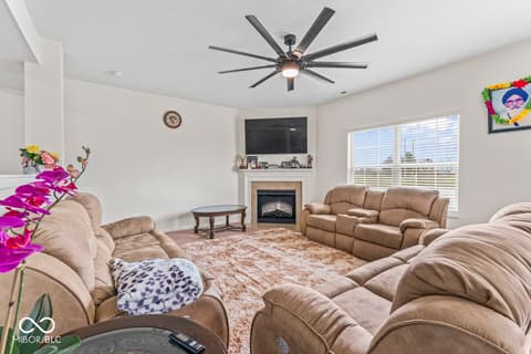 Living room at 5924 Wintersweet Lane, Whitestown, IN