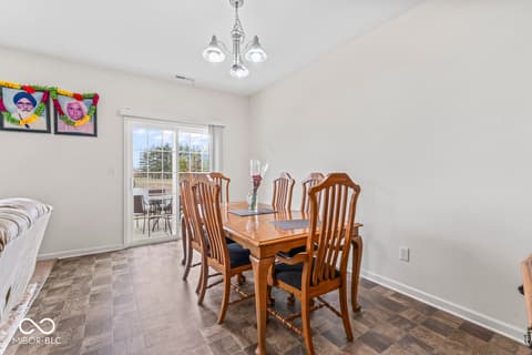 Dining room at 5924 Wintersweet Lane, Whitestown, IN