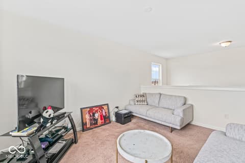 Living room at 5924 Wintersweet Lane, Whitestown, IN