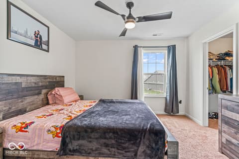 Bedroom at 5924 Wintersweet Lane, Whitestown, IN