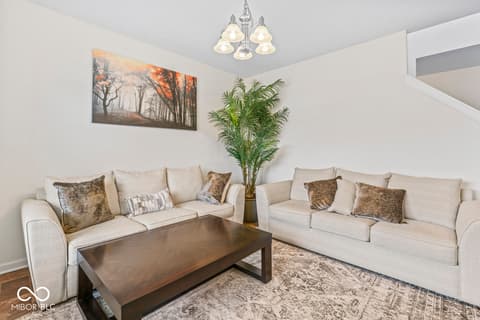 Living room at 5924 Wintersweet Lane, Whitestown, IN
