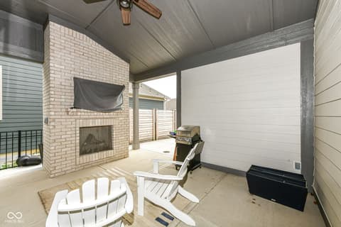 Outdoor living area at 1571 Lash Street, Carmel, IN