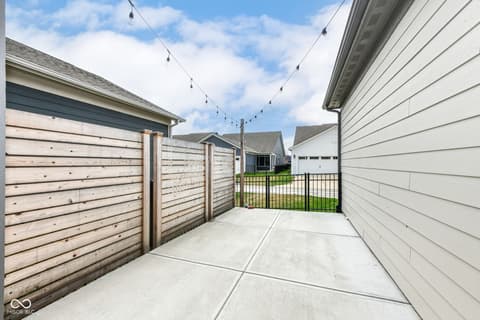 Outdoor living area at 1571 Lash Street, Carmel, IN