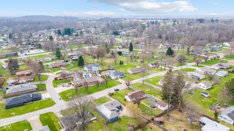 Aerial view at 1324 Westwood Boulevard, Connersville, IN