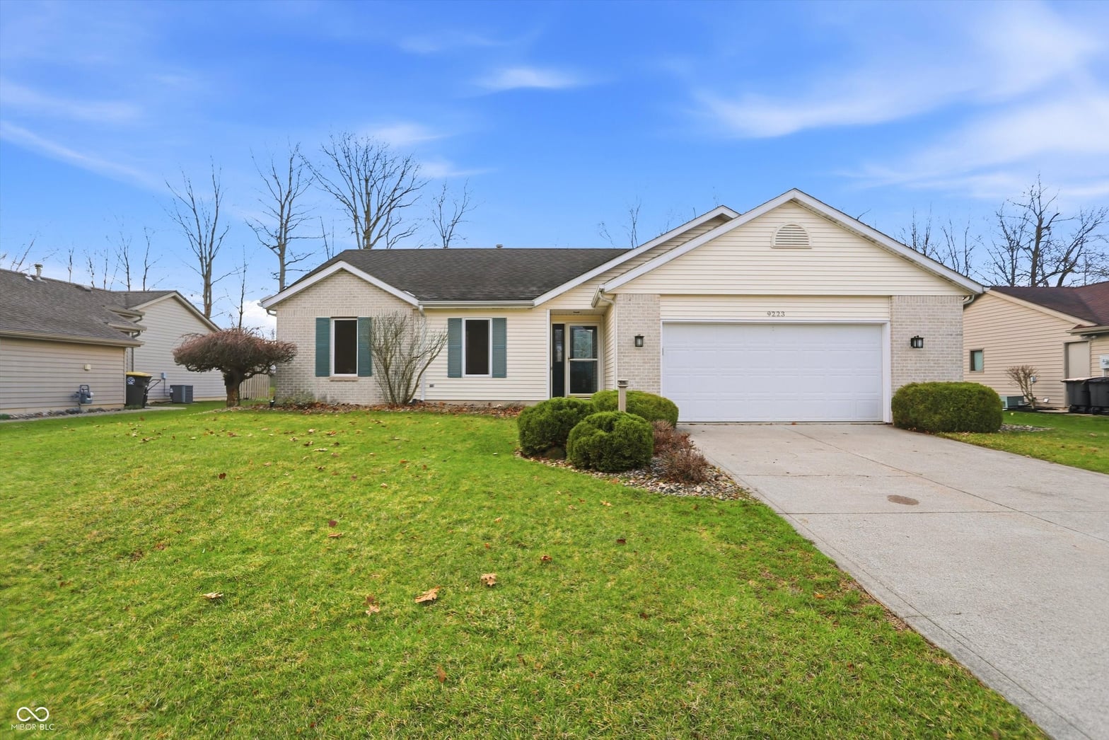 Front exterior at 9223 Whispering Woods Drive, Fort Wayne, IN