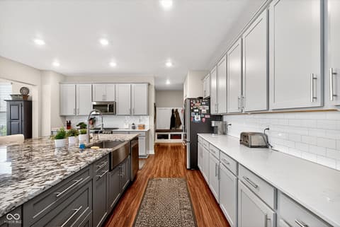 Kitchen at 9940 Delmore Drive, Fishers, IN