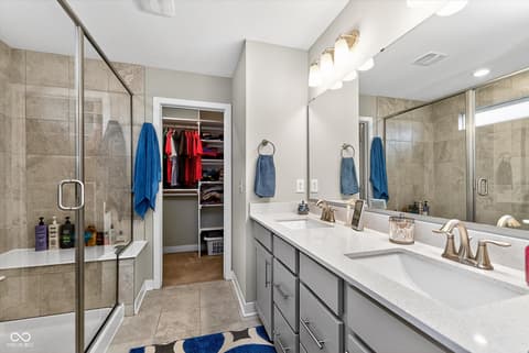 Bathroom at 9940 Delmore Drive, Fishers, IN
