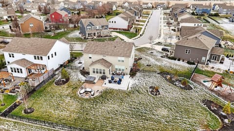 Aerial view at 9940 Delmore Drive, Fishers, IN