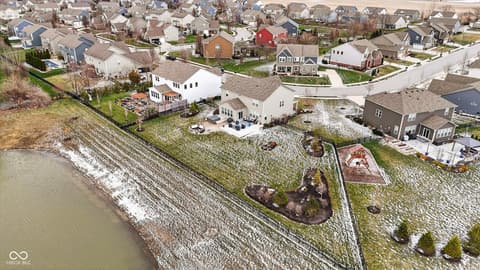 Aerial view at 9940 Delmore Drive, Fishers, IN