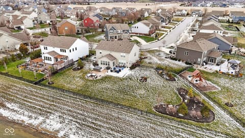 Aerial view at 9940 Delmore Drive, Fishers, IN
