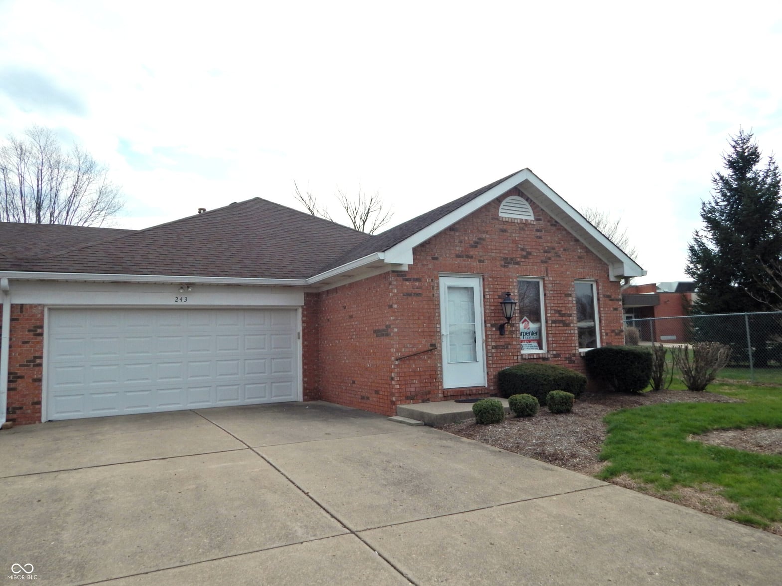 Front exterior at 243 Meridian Court, Pittsboro, IN