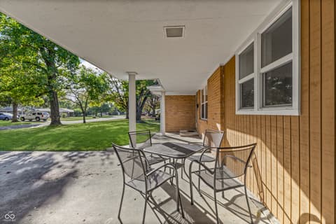 Outdoor living area at 3012 E 6th Street, Anderson, IN