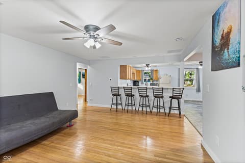 Living room at 3012 E 6th Street, Anderson, IN