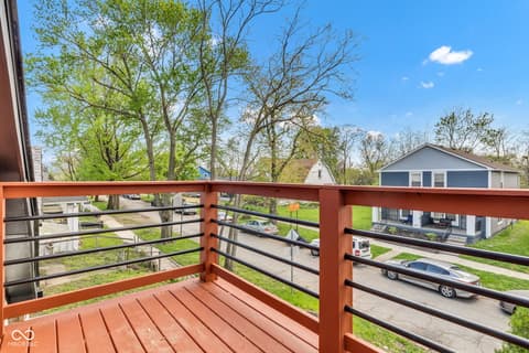 Outdoor living area at 257 N Tacoma Avenue, Indianapolis, IN