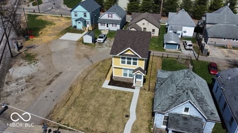 Aerial view at 116 E Pennsylvania Street, Shelbyville, IN