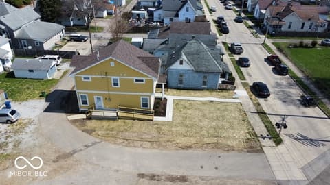 Aerial view at 116 E Pennsylvania Street, Shelbyville, IN
