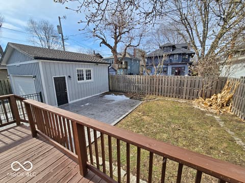 Outdoor living area at 3848 Washington Boulevard, Indianapolis, IN