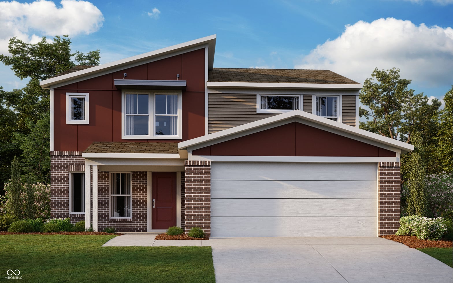 Front exterior at 9547 Jadestone Way, Indianapolis, IN