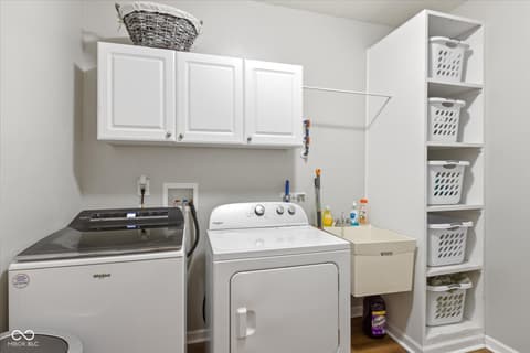 Laundry room at 96 Mission Terrace Drive, Whiteland, IN