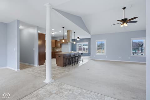 Living room at 16310 E Main Street, Columbus, IN