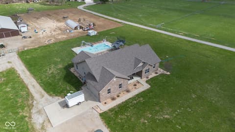 Aerial view at 16310 E Main Street, Columbus, IN