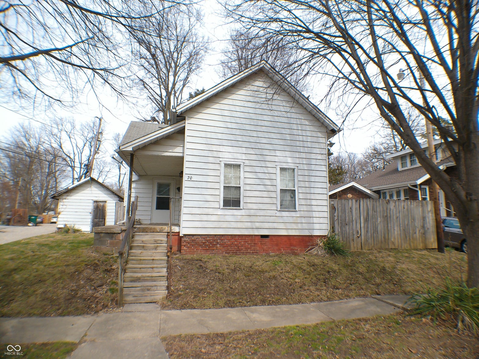 Front exterior at 70 Herriott Street, Franklin, IN