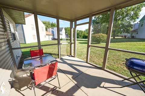 Outdoor living area at 4609 Oakforge Drive, Indianapolis, IN