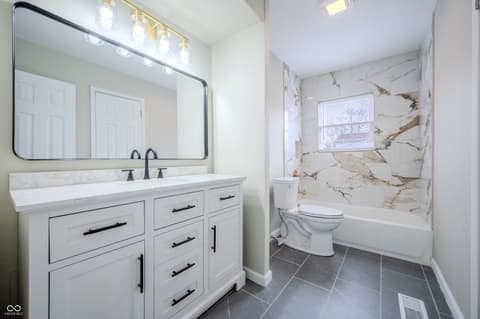Primary bathroom at 3647 Breen Drive, Indianapolis, IN